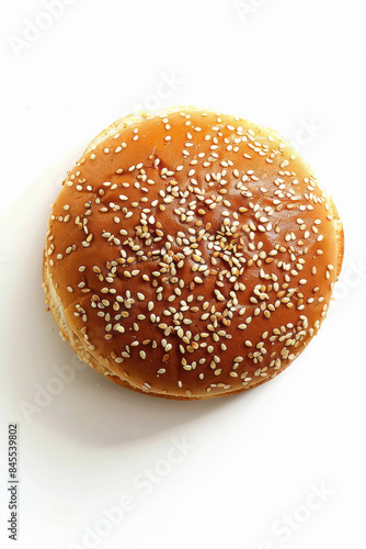 brown hamburger on white background