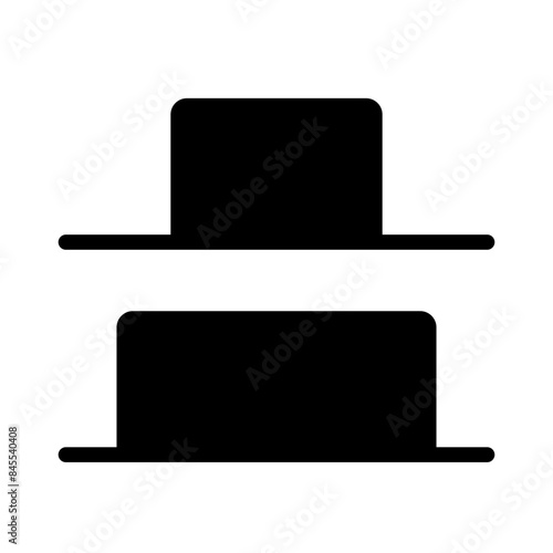 Vertical bottom distribution icon from user interface collection Thin linear Vertical bottom distribution icon, Line, Solid, Flat Line, Suitable for Web Page, Mobile App, UI, UX design