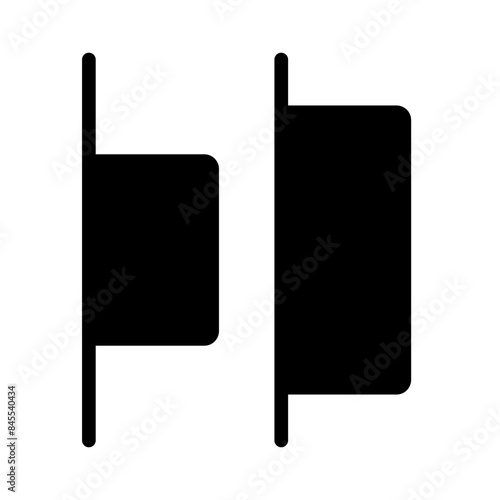 Horizontal left distribution icon from user interface collection Thin linear Horizontal left distribution icon, Line, Solid, Flat Line, Suitable for Web Page, Mobile App, UI, UX design