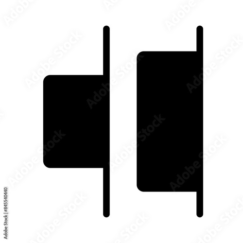 Horizontal right distribution icon from user interface collection Thin linear Horizontal right distribution icon, Line, Solid, Flat Line, Suitable for Web Page, Mobile App, UI, UX design