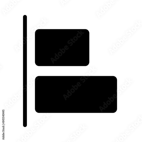 Horizontal left alignment icon from user interface collection Thin linear Horizontal left alignment icon, Line, Solid, Flat Line, Suitable for Web Page, Mobile App, UI, UX design