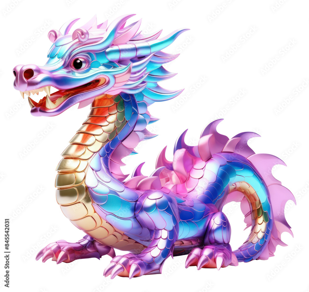 PNG A cute chinese dragon dinosaur animal white background. PNG A cute chinese dragon dinosaur animal white background.