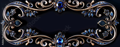 Luxurious Jewel Encrusted Frame Fit for Royalty in Opulent Design photo