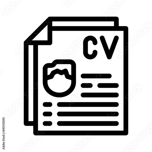 CV line icon