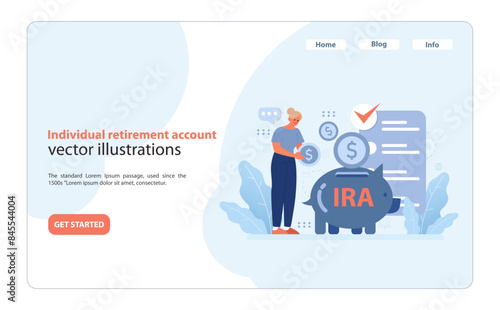 Individual Retirement Account concept.