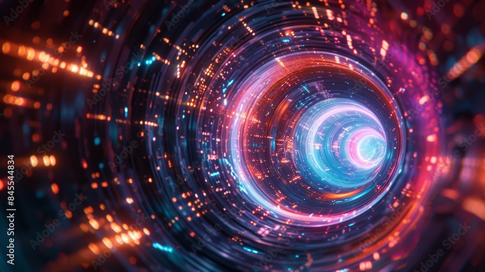 Virtual Vortex: Plunge into the swirling depths of a virtual vortex, where digital realms converge and diverge in a mesmerizing whirlwind of data and imagination, promising infinite possibilities.