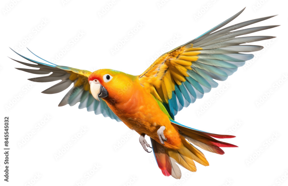 Fototapeta premium PNG Parrot flying animal bird.