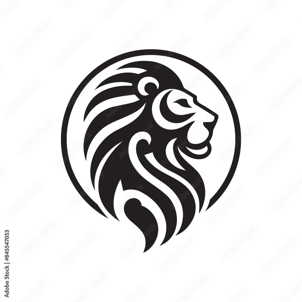 Lion silhouette Vector Logo Design