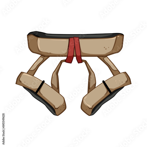 safety climbing harnesses cartoon. rock climber, equipment rope, work gear safety climbing harnesses sign. isolated symbol vector illustration