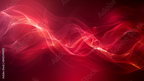 Fiery Red Abstract Flowing Waves Background