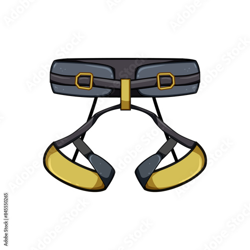 gear climbing harnesses cartoon. sport risk, belt helmet, industry wall gear climbing harnesses sign. isolated symbol vector illustration