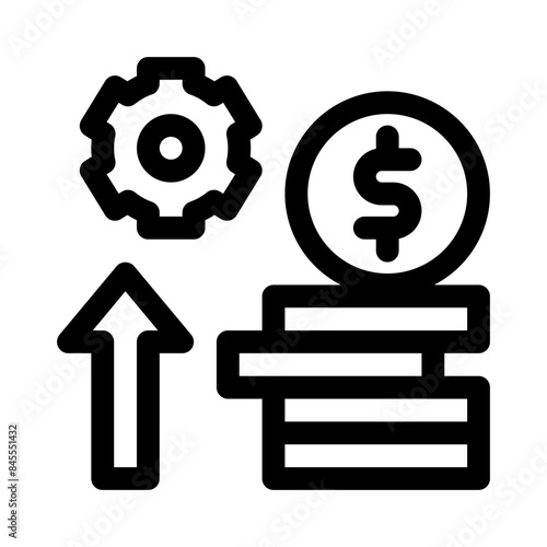 money making line icon