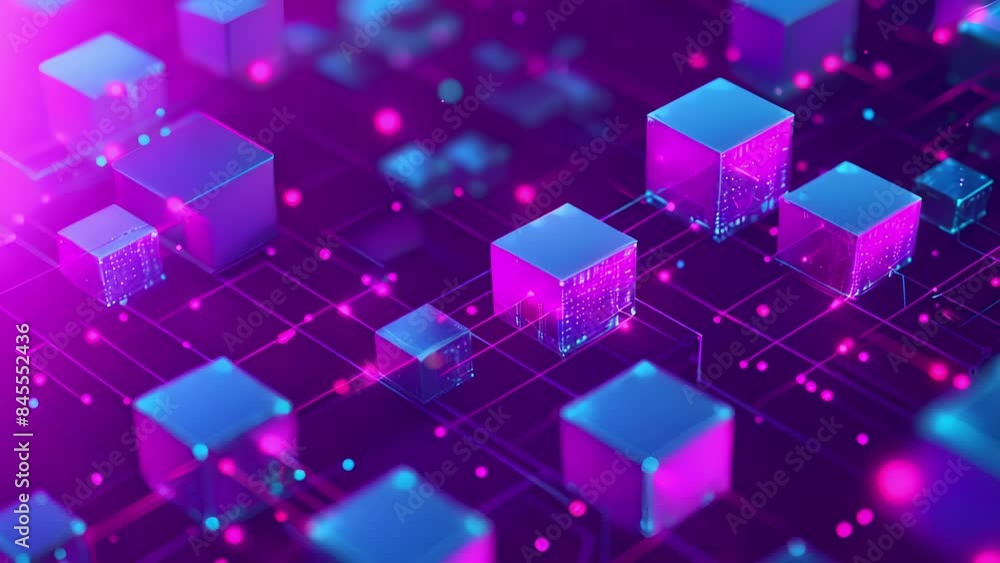 A series of overlapping squares and circles symbolizing the interdependence of different components in a cohesive smart contract design. A series of overlapping squares and circles symbolizing the interdependence of different components in a cohesive smart contract design.