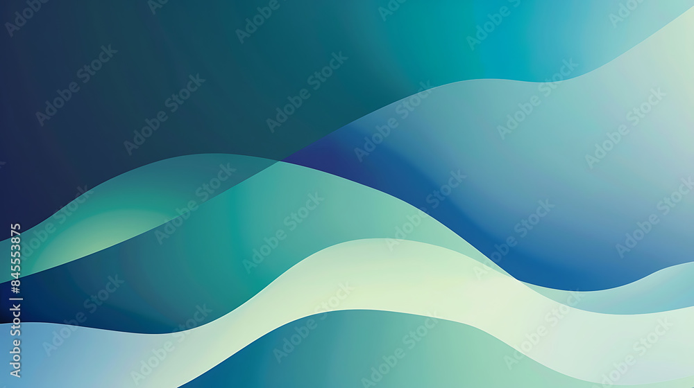 Fototapeta premium Abstract Gradient Waves in Blue and Green