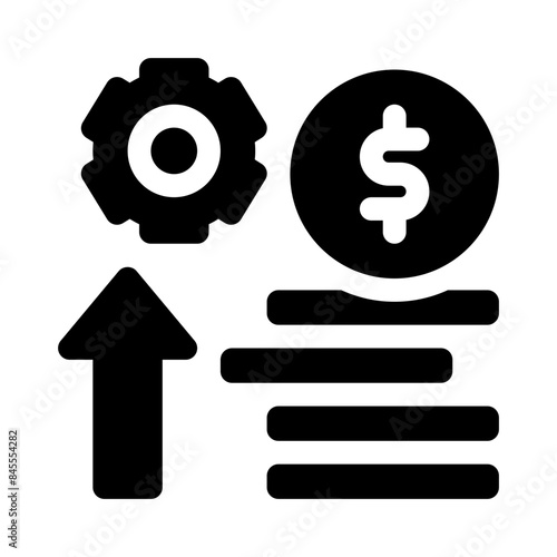 money making glyph icon