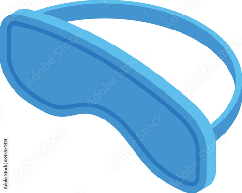 Blue sleep mask is blocking light so someone can sleep better