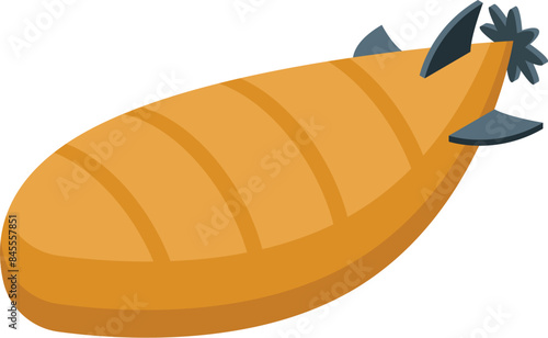 Submarine shaped bread is struggling to stay afloat, showcasing a humorous take on bakery mishaps