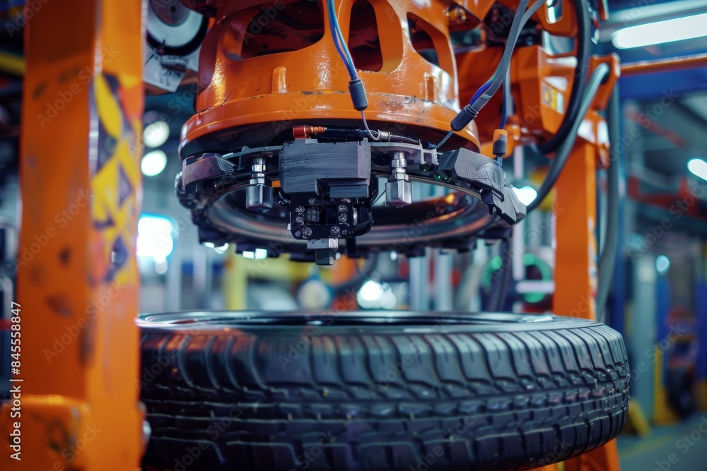 custom made wallpaper toronto digitalAdvanced Tire Changing Robot in Action - Modern Auto Shop Technology for Efficient Tire Service