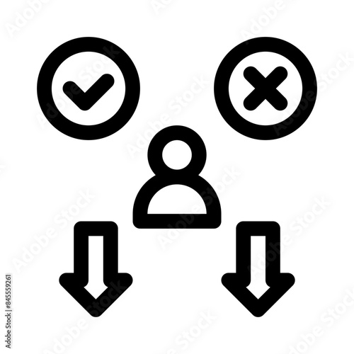 decision making line icon