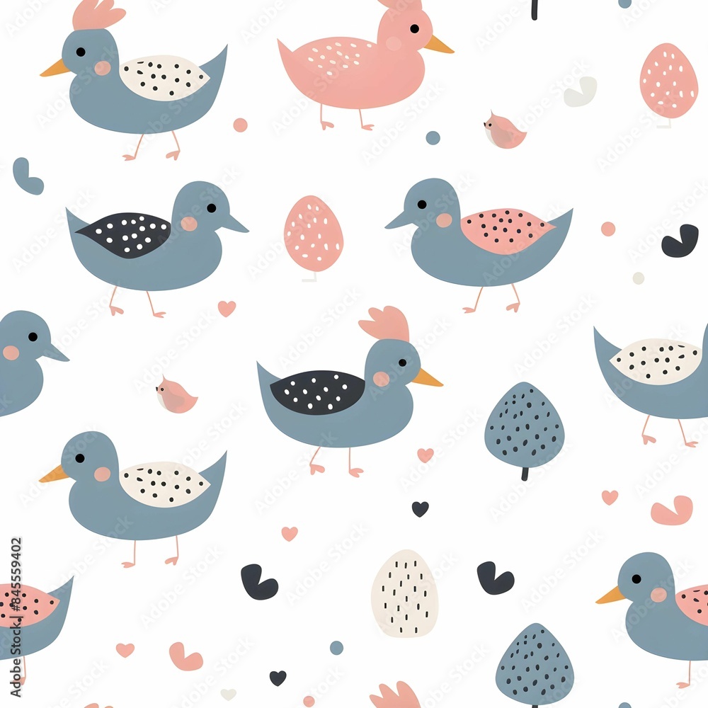 seamless pattern with birds seamless pattern with birds