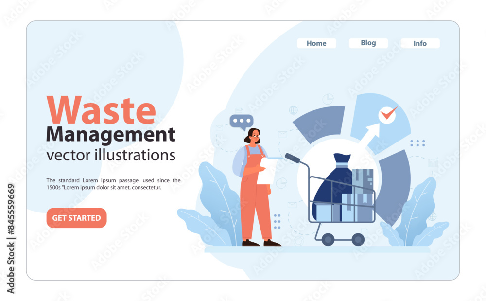 Modern Recycling Initiative concept. Flat vector illustration. Modern Recycling Initiative concept. Flat vector illustration.