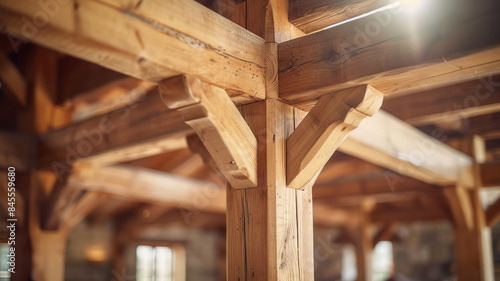Wooden beams in an interior setting © SashaMagic