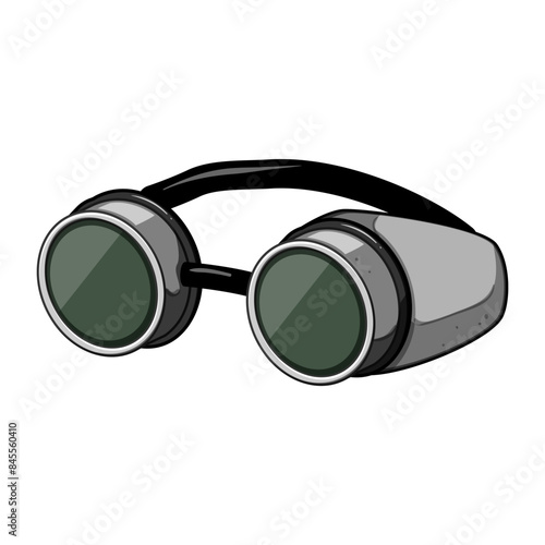 work goggles welding cartoon. glass goggle, glasses protect, pilot wear work goggles welding sign. isolated symbol vector illustration