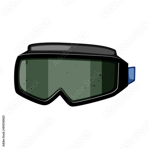 glass goggles welding cartoon. goggle glasses, protect pilot, wear lab glass goggles welding sign. isolated symbol vector illustration