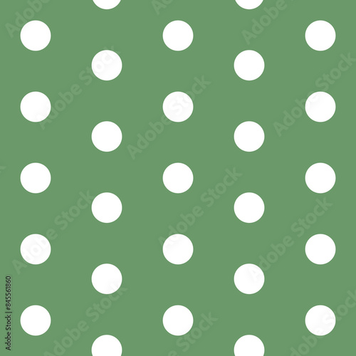 green seamless pattern with circles
