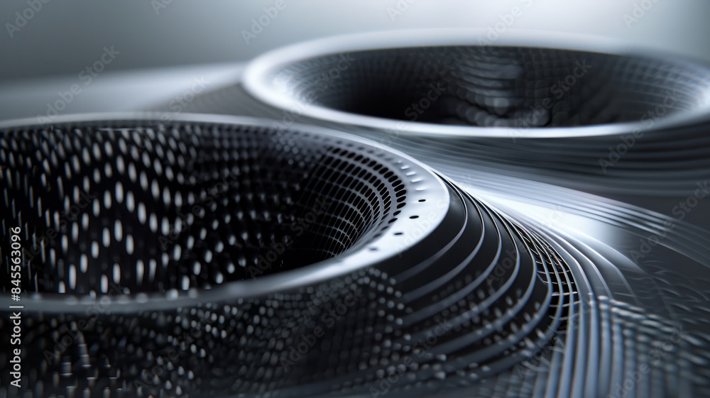 Abstract black and white digital waves. Abstract black and white digital waves.