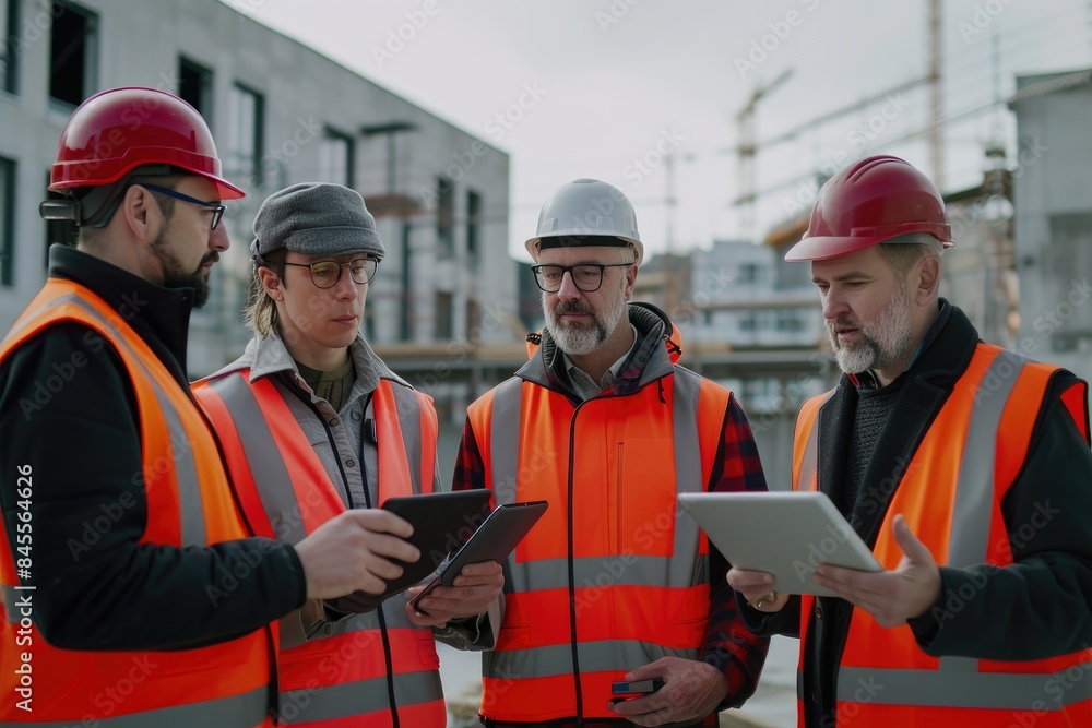 Structural Engineers Discussing Building Plans Structural Engineers Discussing Building Plans