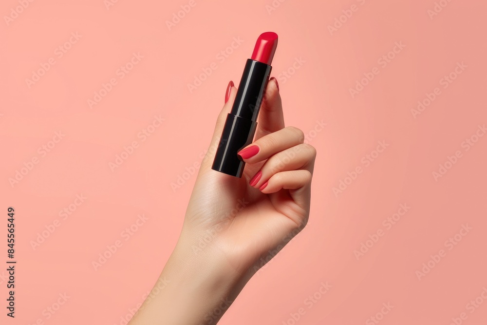 Modern Makeup Trend: Hand with Lipstick Modern Makeup Trend: Hand with Lipstick