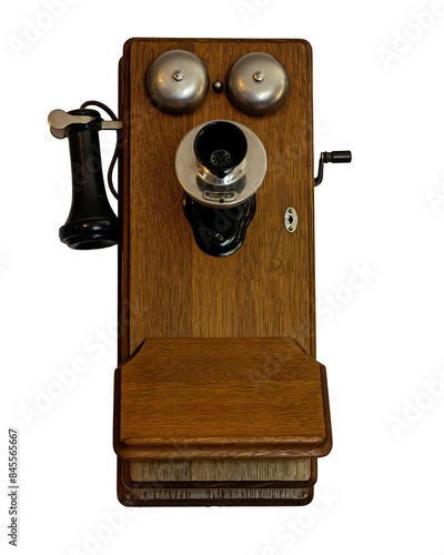 Antique telephone isolated 