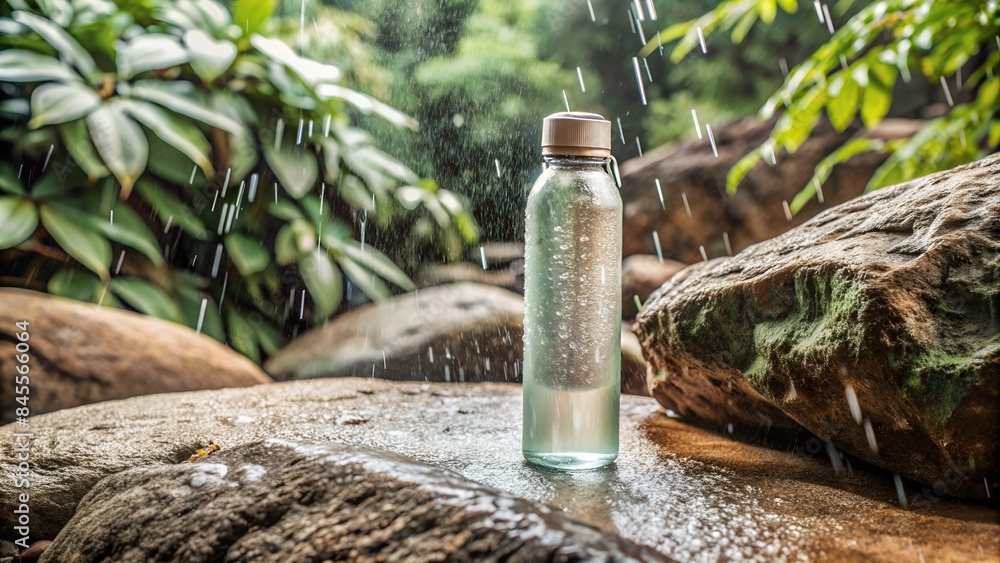 Obraz premium generic plastic water bottle in the middle of jungles