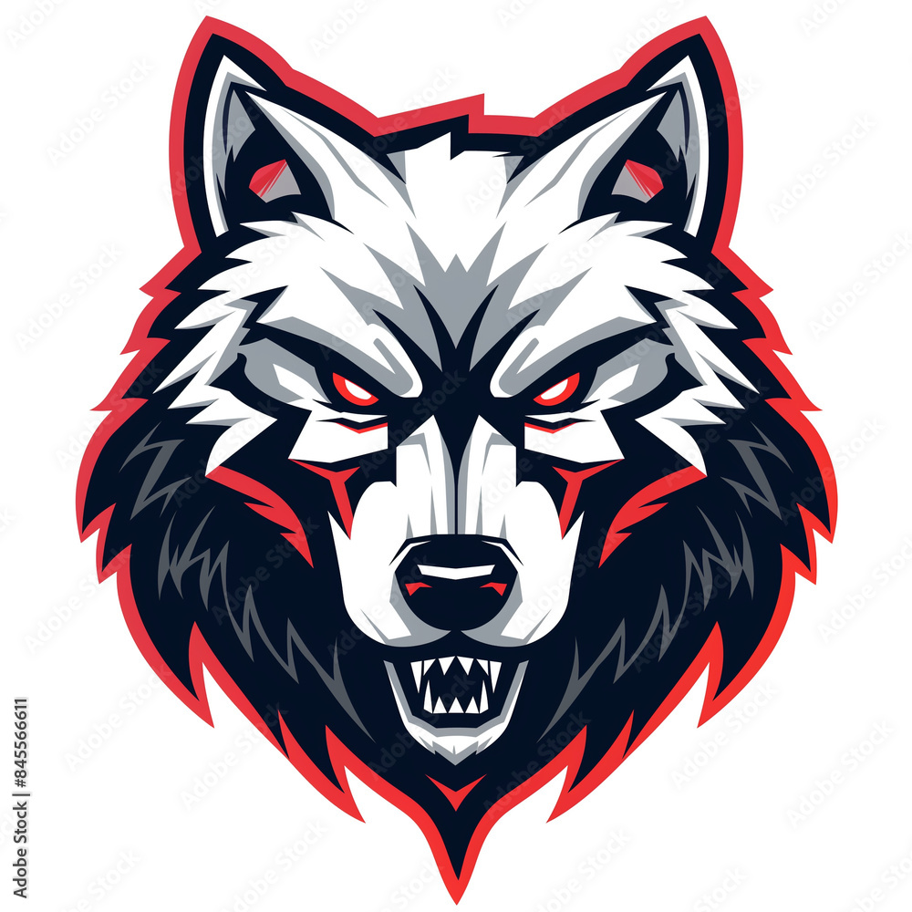 wolf mascot logo vector illustration