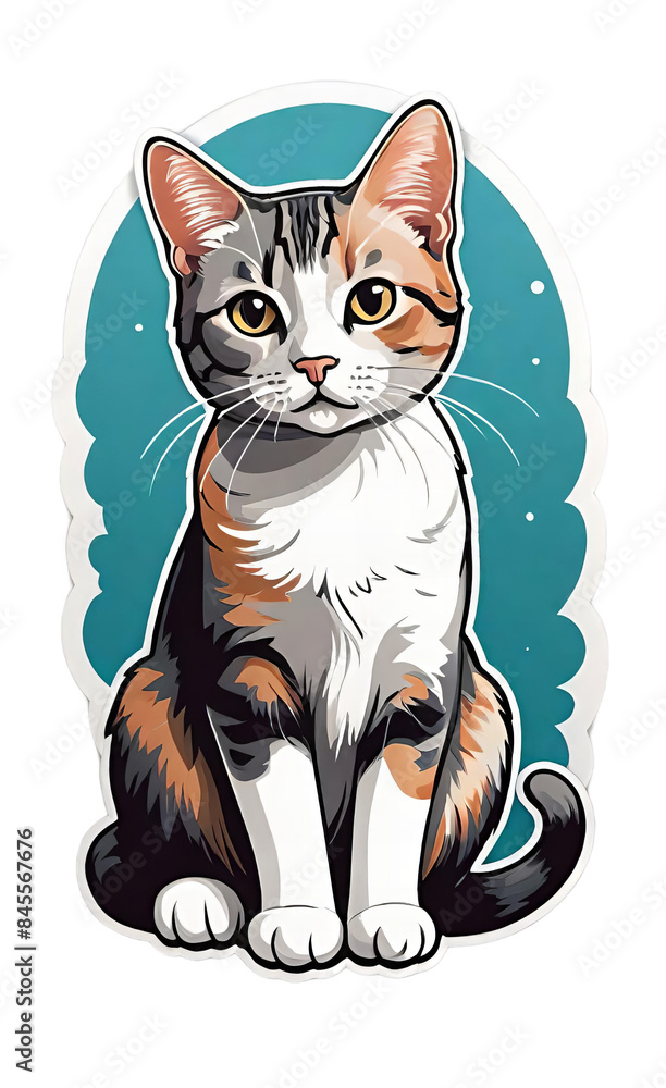 Obraz premium Domestic Shorthair cute little cat