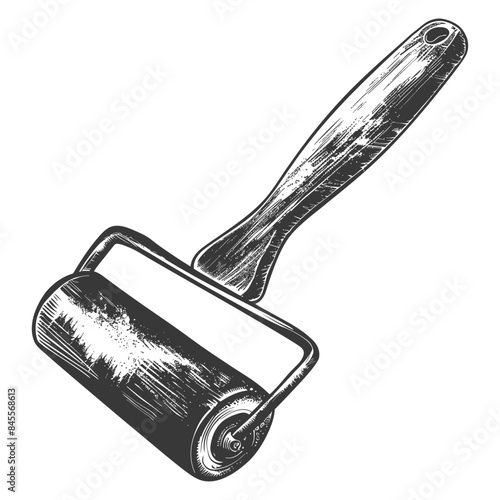paint roller full body with engraving style