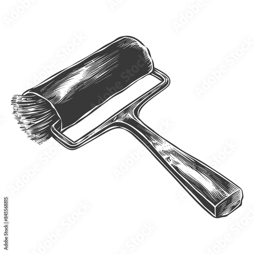 paint roller full body with engraving style