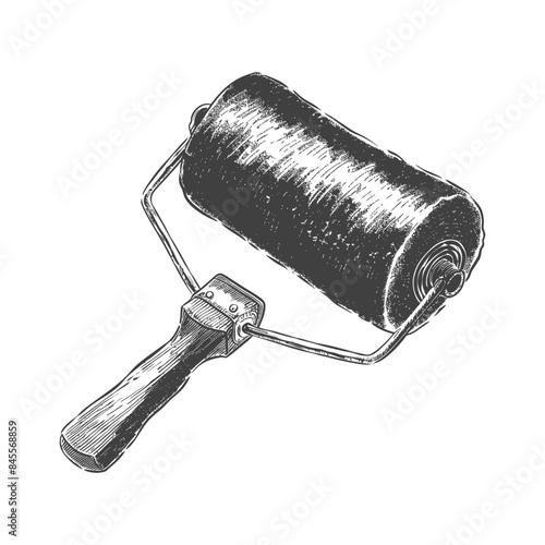 paint roller full body with engraving style