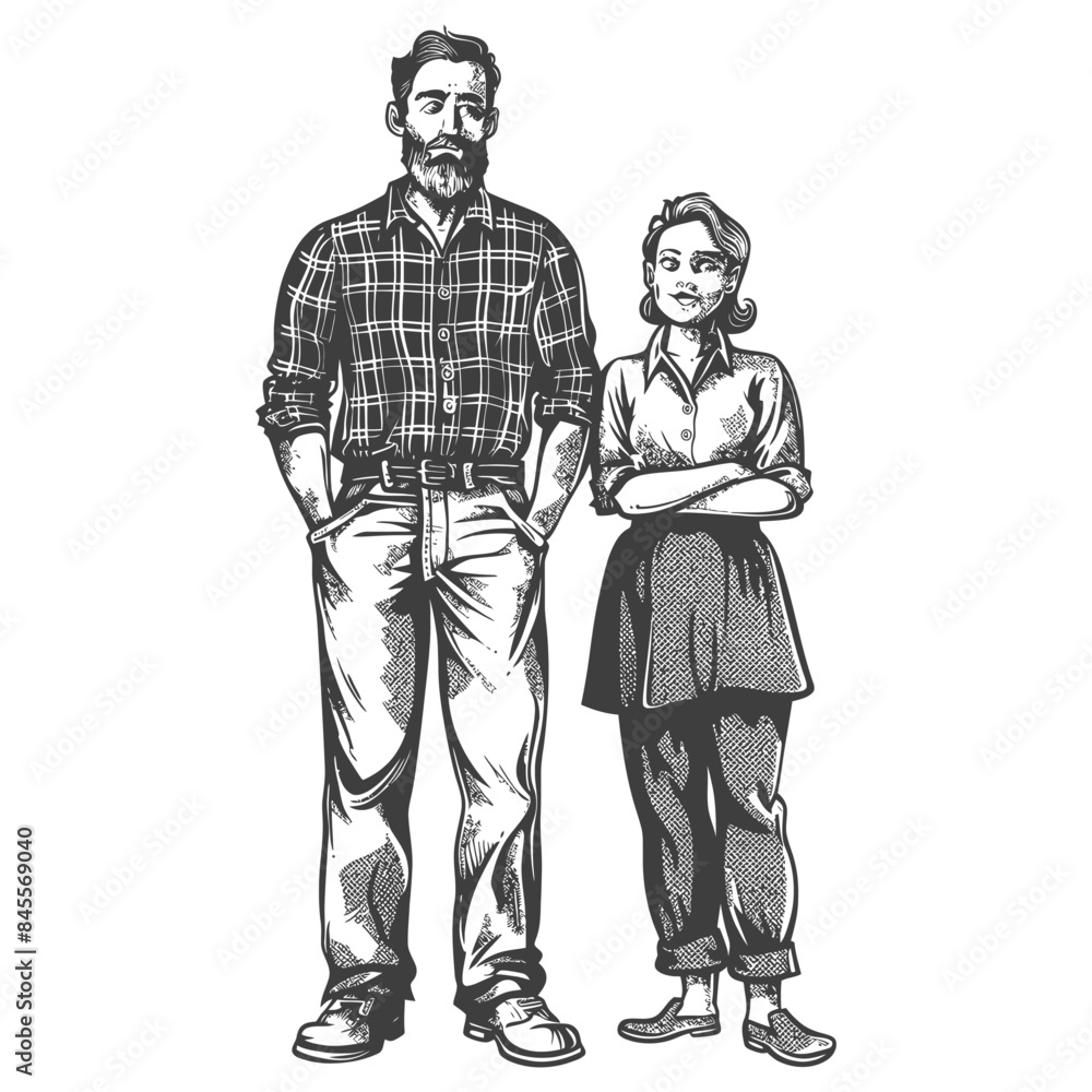 parents day anniversary full body with engraving style parents day anniversary full body with engraving style