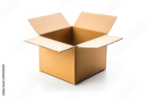 Unadorned Cardboard Box in Isometric Angle © Andrii 