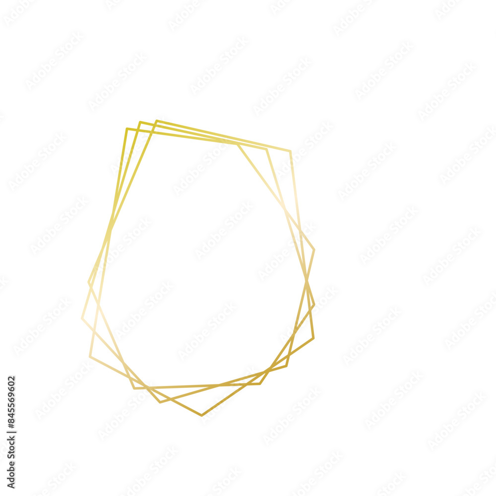 Gold polygonal frames Gold polygonal frames