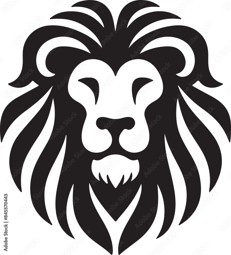 Fototapeta premium a beautiful lion head vector art illustration