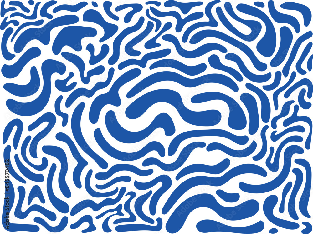 Curvy shapes abstract pattern. Modern design. Doodle background Curvy shapes abstract pattern. Modern design. Doodle background