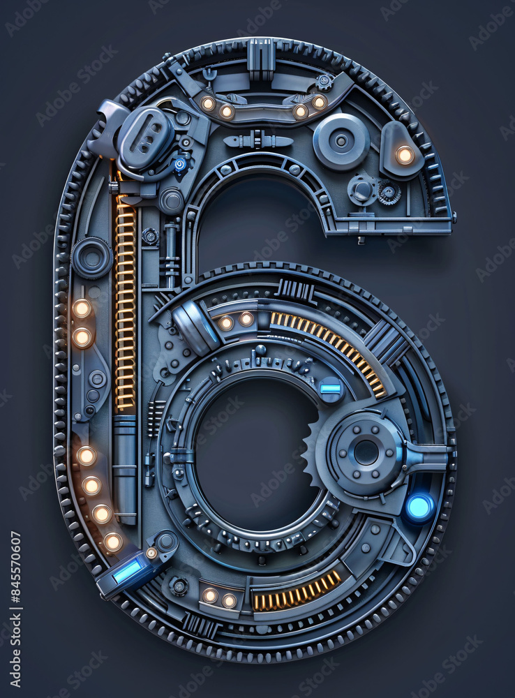 Obraz premium 3d rendering digital font big sale event countdown concept element