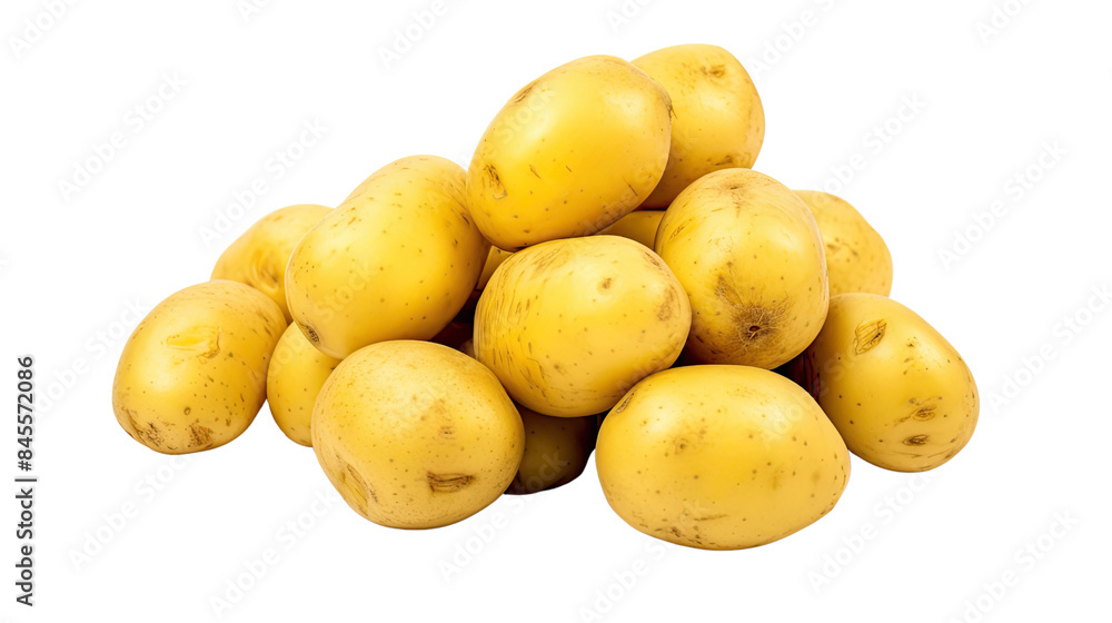 Photograph of a pile of Yukon Gold potatoes Photograph of a pile of Yukon Gold potatoes