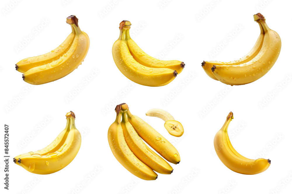 Banana Collection Bundle Set Isolated on a transparent background Banana Collection Bundle Set Isolated on a transparent background
