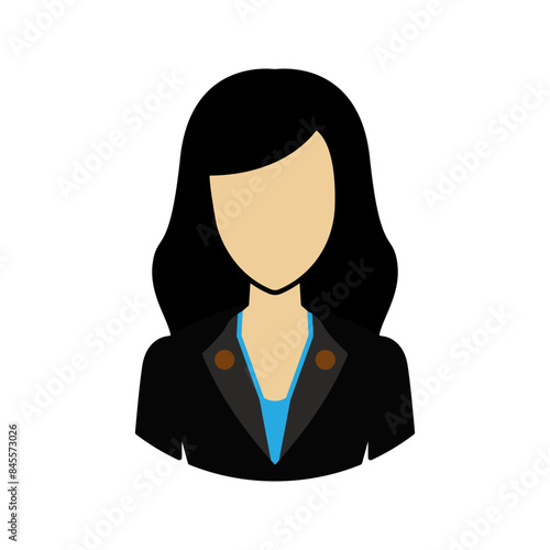 vector icon of profile, avatar, user, female avatar