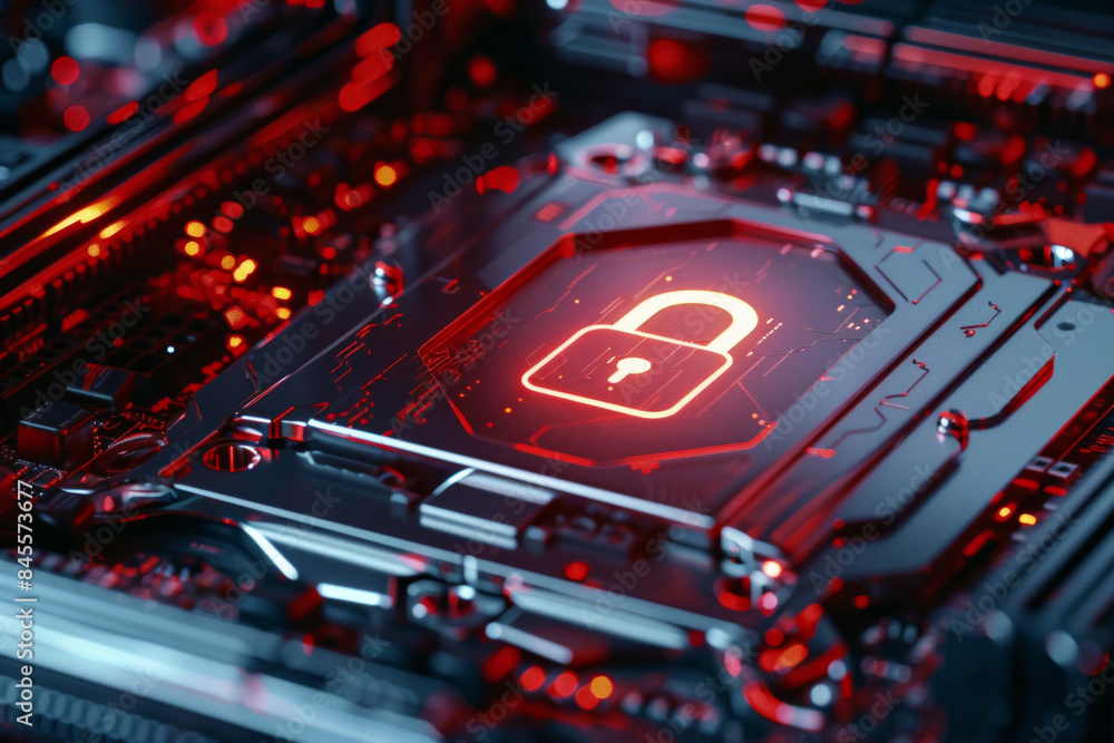 A hard drive with a padlock icon or digital encryption symbol, representing data security and encryption A hard drive with a padlock icon or digital encryption symbol, representing data security and encryption