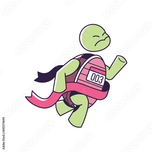 Turtle Winning a Race